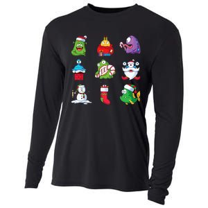 9 Christmas Alien Monsters Santa Snowman Nine Cooling Performance Long Sleeve Crew