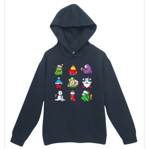 9 Christmas Alien Monsters Santa Snowman Nine Urban Pullover Hoodie