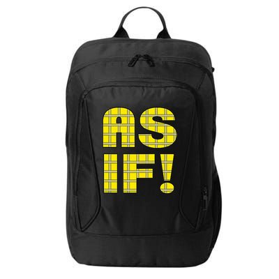 90s Clueless As If! Plaid Ladies Highschool Cult City Backpack