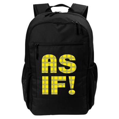 90s Clueless As If! Plaid Ladies Highschool Cult Backpack