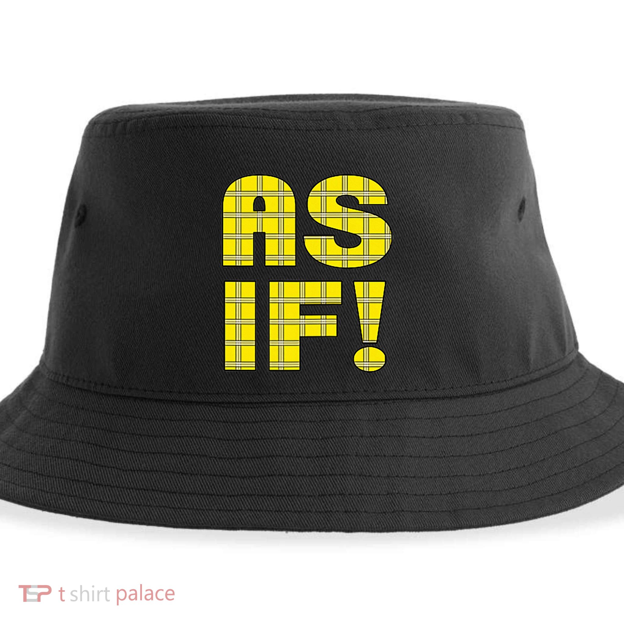 90s Clueless As If! Plaid Ladies Highschool Cult Sustainable Bucket Hat