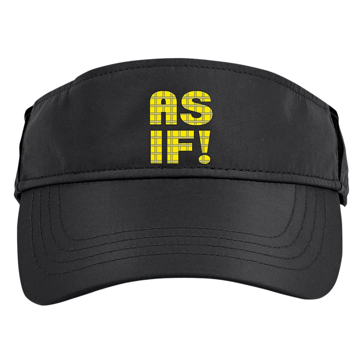 90s Clueless As If! Plaid Ladies Highschool Cult Adult Drive Performance Visor
