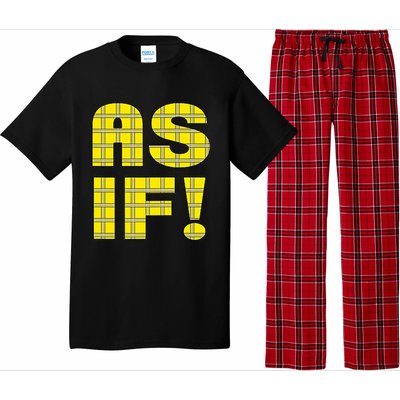 90s Clueless As If! Plaid Ladies Highschool Cult Pajama Set