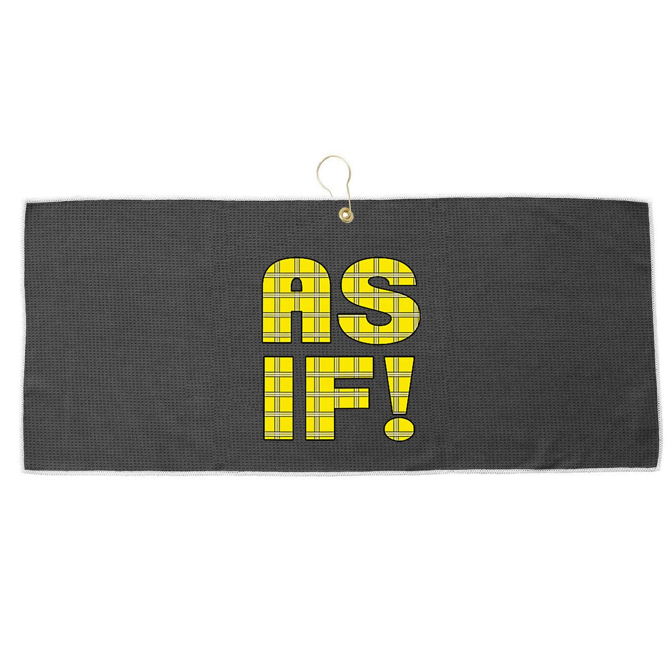 90s Clueless As If! Plaid Ladies Highschool Cult Large Microfiber Waffle Golf Towel