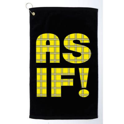 90s Clueless As If! Plaid Ladies Highschool Cult Golf Towel