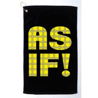 90s Clueless As If! Plaid Ladies Highschool Cult Golf Towel