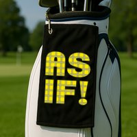 90s Clueless As If! Plaid Ladies Highschool Cult Golf Towel