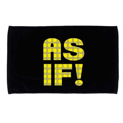 90s Clueless As If! Plaid Ladies Highschool Cult Microfiber Hand Towel