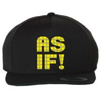90s Clueless As If! Plaid Ladies Highschool Cult Wool Snapback Cap