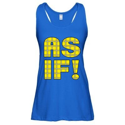 90s Clueless As If! Plaid Ladies Highschool Cult Ladies Essential Flowy Tank