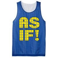 90s Clueless As If! Plaid Ladies Highschool Cult Mesh Reversible Basketball Jersey Tank