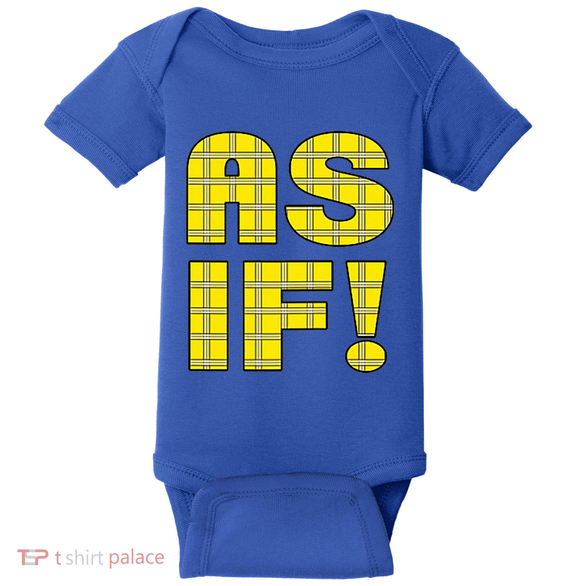 90s Clueless As If! Plaid Ladies Highschool Cult Baby Bodysuit