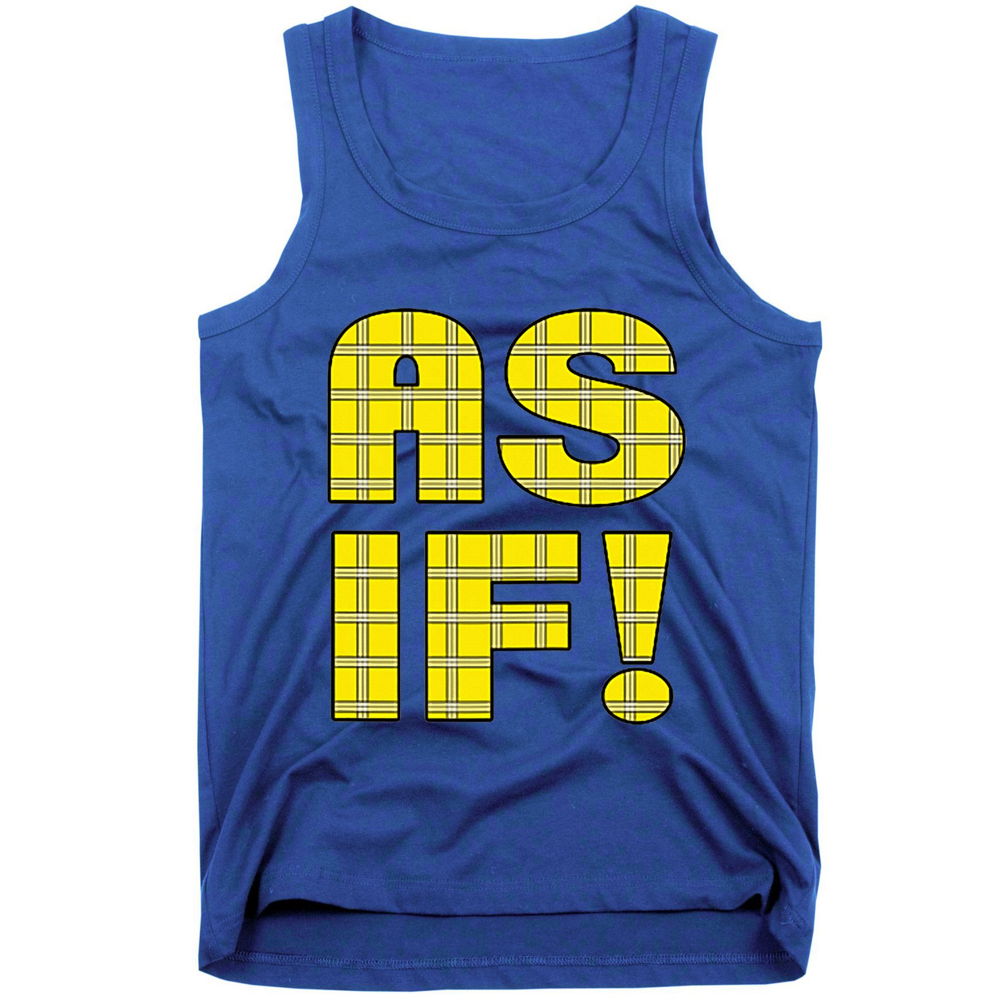 90s Clueless As If! Plaid Ladies Highschool Cult Tank Top