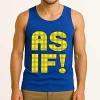 90s Clueless As If! Plaid Ladies Highschool Cult Tank Top