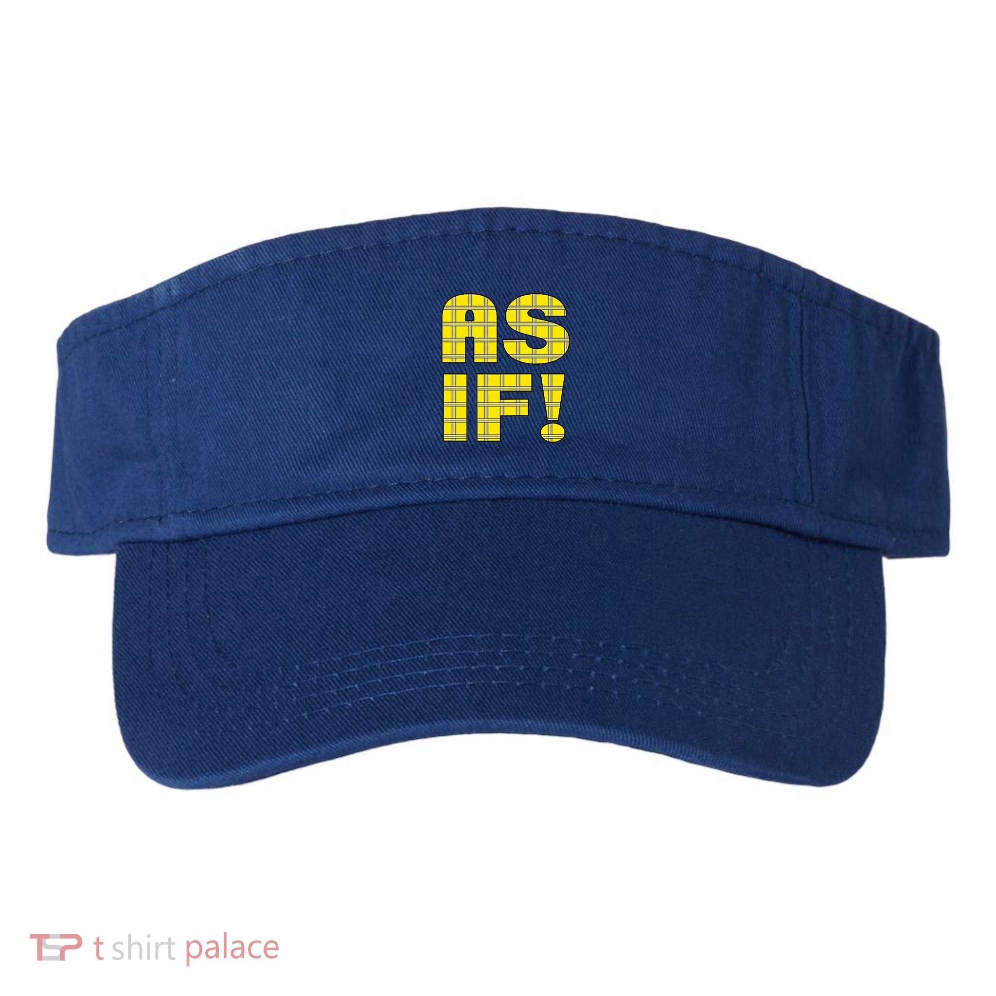 90s Clueless As If! Plaid Ladies Highschool Cult Visor