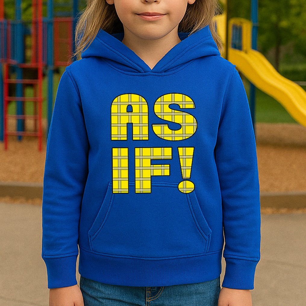 90s Clueless As If! Plaid Ladies Highschool Cult Kids Hoodie