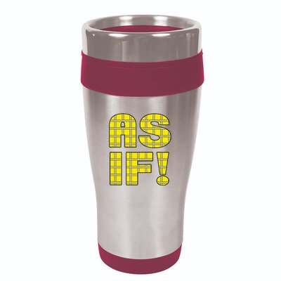 90s Clueless As If! Plaid Ladies Highschool Cult 16oz Travel Tumbler