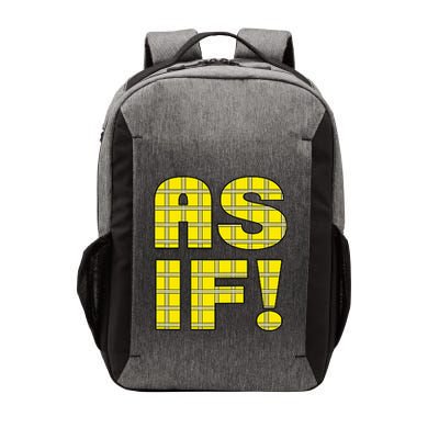 90s Clueless As If! Plaid Ladies Highschool Cult Vector Backpack
