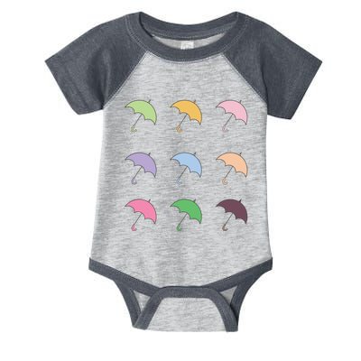 9 Cute Doodle Umbrella Pack Infant Baby Jersey Bodysuit