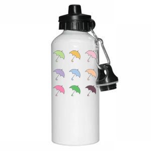 9 Cute Doodle Umbrella Pack Aluminum Water Bottle