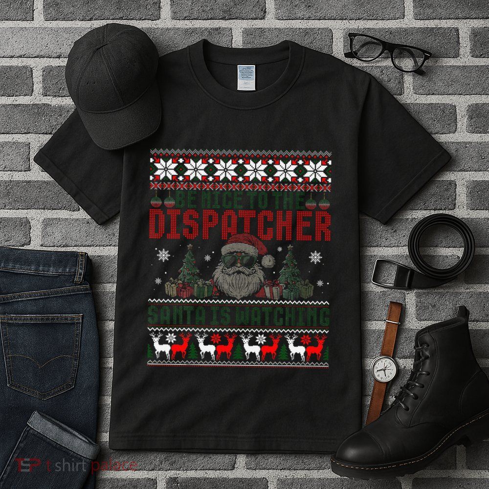 911 Christmas Dispatcher Gift Police Dispatch Thin Gold Line Tall T-Shirt