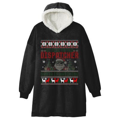 911 Christmas Dispatcher Gift Police Dispatch Thin Gold Line Hooded Wearable Blanket