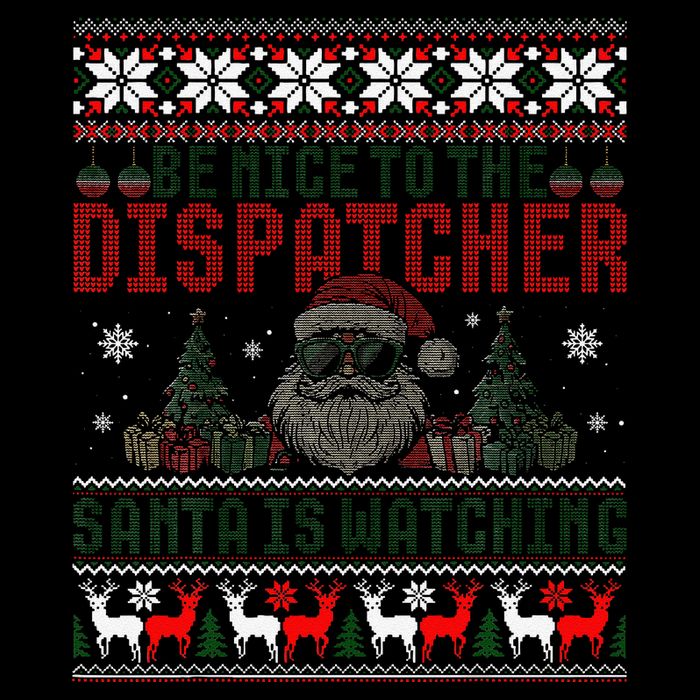 911 Christmas Dispatcher Gift Police Dispatch Thin Gold Line Drawstring Bag