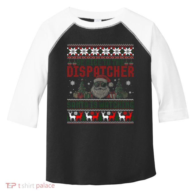 911 Christmas Dispatcher Gift Police Dispatch Thin Gold Line Toddler Fine Jersey T-Shirt