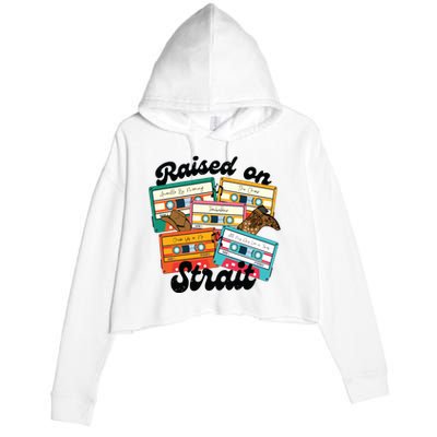 90s Country Music Raised On Crop Fleece Hoodie