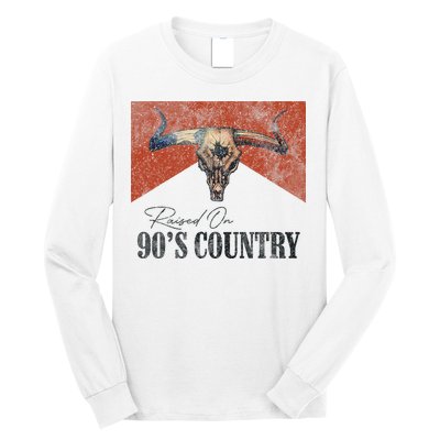 90's Country Music Bull Skull Western Vintage Hat Long Sleeve Shirt