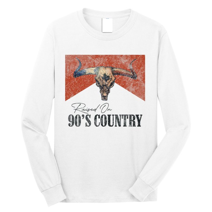 90's Country Music Bull Skull Western Vintage Hat Long Sleeve Shirt