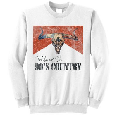 90's Country Music Bull Skull Western Vintage Hat Sweatshirt