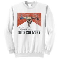 90's Country Music Bull Skull Western Vintage Hat Sweatshirt