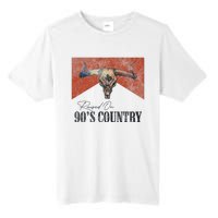 90's Country Music Bull Skull Western Vintage Hat Tall Fusion ChromaSoft Performance T-Shirt