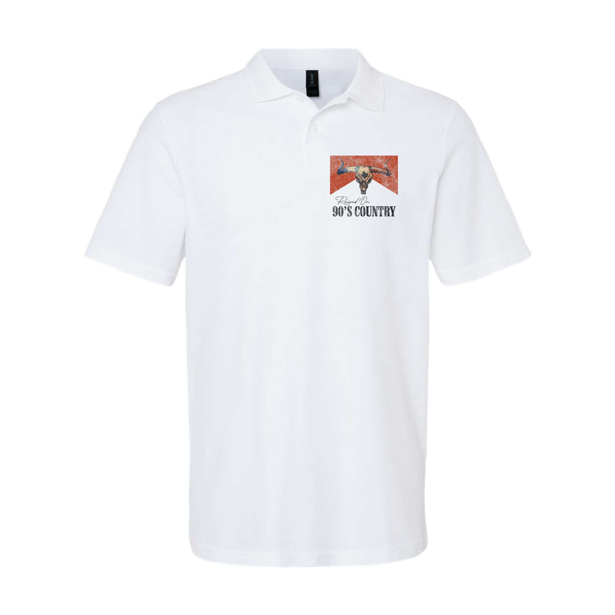 90's Country Music Bull Skull Western Vintage Hat Polo