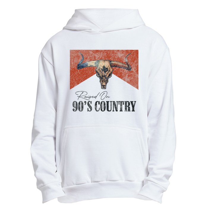 90's Country Music Bull Skull Western Vintage Hat Urban Pullover Hoodie