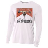 90's Country Music Bull Skull Western Vintage Hat Cooling Performance Long Sleeve Crew