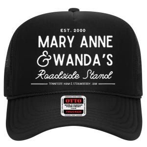 90’s Country Mary Anne And Wanda’s Road Stand Funny Earl High Crown Mesh Back Trucker Hat