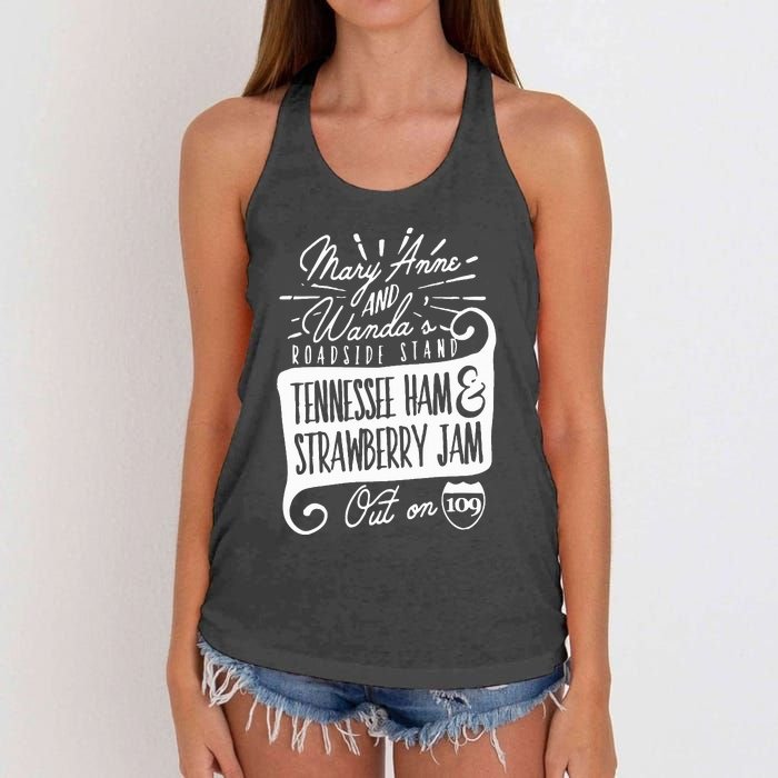 90S Country Mary Anne And Wanda Road Side Stand Earl Women's Knotted Racerback Tank