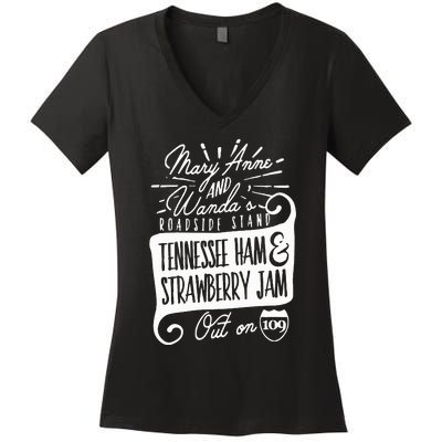 90S Country Mary Anne And Wanda Road Side Stand Earl Women's V-Neck T-Shirt