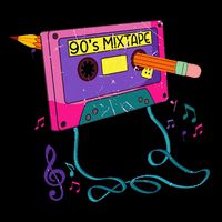 90s Cassette Tape Pencil 1990s Retro Vintage Throwback Music Backpack