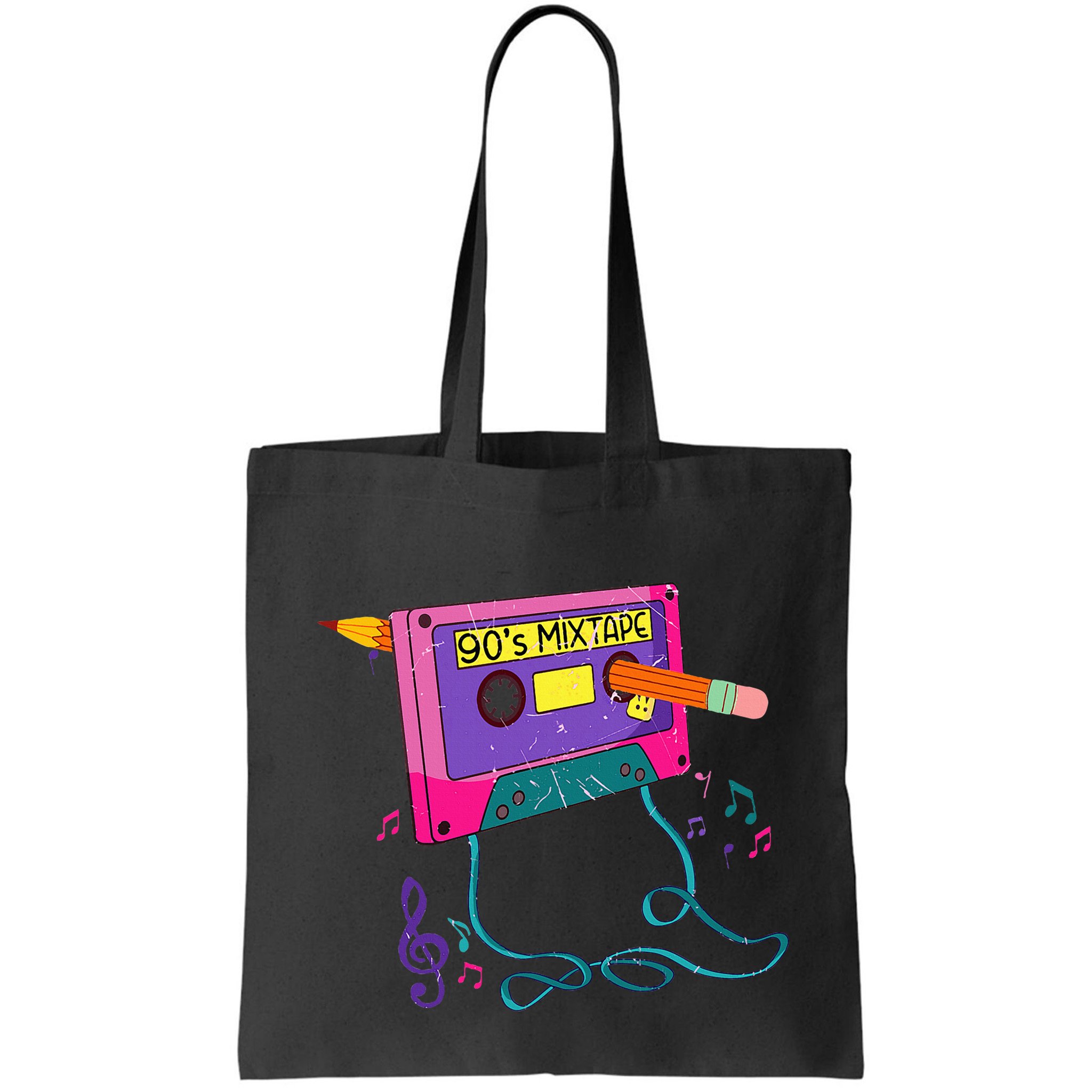 90s Cassette Tape Pencil 1990s Retro Vintage Throwback Music Bag