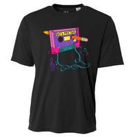 90s Cassette Tape Pencil 1990s Retro Vintage Throwback Music Cooling Performance Crew T-Shirt