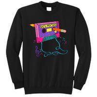 90s Cassette Tape Pencil 1990s Retro Vintage Throwback Music Tall Sweatshirt