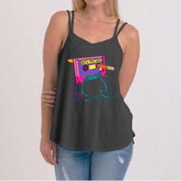 90s Cassette Tape Pencil 1990s Retro Vintage Throwback Music Women's Strappy Tank