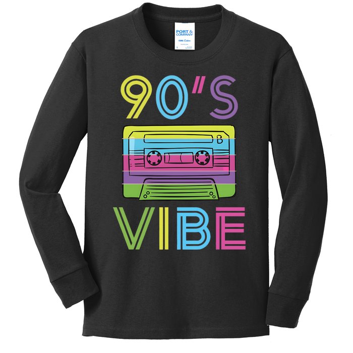 90S Cassette Vibe Retro Vintage Kids Long Sleeve Shirt