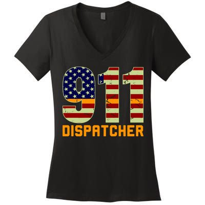 911 Dispatcher Women's V-Neck T-Shirt