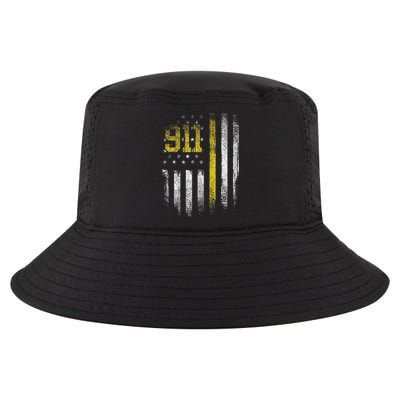 911 Dispatcher Dispatch US Flag Police Emergency Responder Cool Comfort Performance Bucket Hat