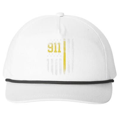 911 Dispatcher Dispatch US Flag Police Emergency Responder Snapback Five-Panel Rope Hat