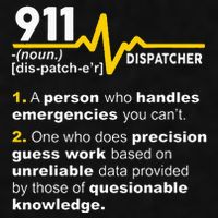 911 Dispatcher Definition Handles Emergencies Dispatch Ladies PosiCharge Tri-Blend Wicking Tank
